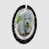 幸せな初めてのクリスマスあなたの写真オーナメント オーナメント (正面)