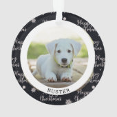 幸せな初めてのクリスマスあなたの写真オーナメント オーナメント (裏面)