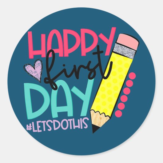 幸せな初日に戻って歓迎しよう ラウンドシール (正面)