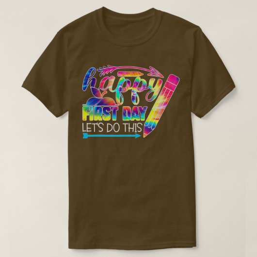 幸せな初日に戻る学校へようこそ Tシャツ (デザイン正面)
