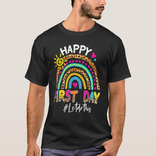 幸せな初日に戻る学校へようこそ Tシャツ (正面)