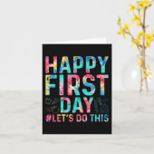 幸せな初日に戻るSchoへようこそ カード (黄色い花)