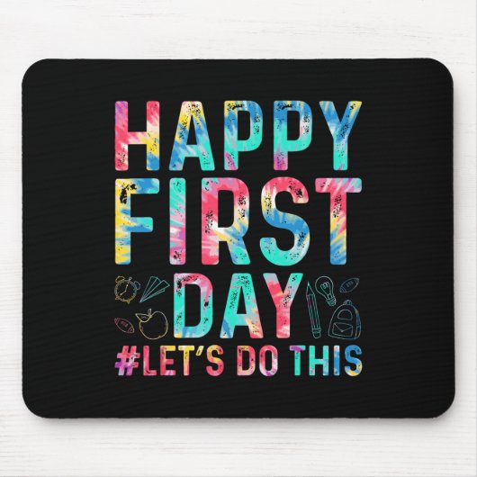 幸せな初日に戻るSchoへようこそ マウスパッド (正面)