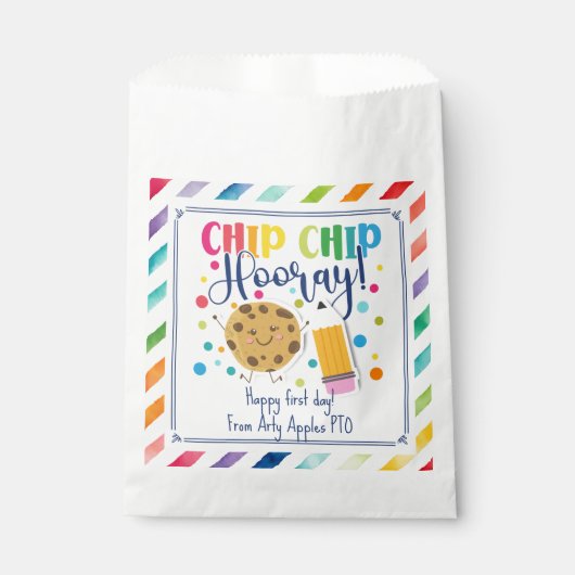 幸せな初日のスクールクッキー フェイバーバッグ (正面)