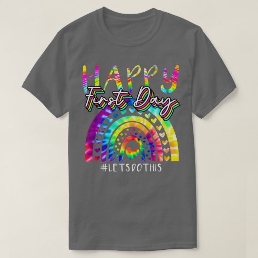 幸せな初日は、この絞り染めをSchooに戻す Tシャツ (デザイン正面)