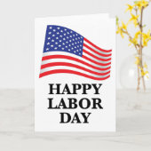 幸せな労働の日 カード (黄色い花)