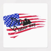 幸せな労働日が過ぎ去る ラベル (デザイン1)