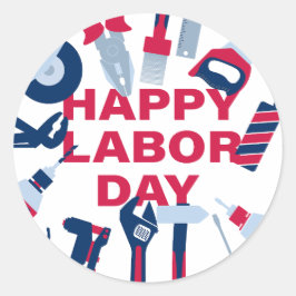 幸せな労働日の週末 ラウンドシール