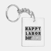 幸せな労働日、自由あなたの人生 キーホルダー (正面左)