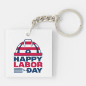 幸せな労働日、自由あなたの人生 キーホルダー (裏面)