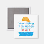 幸せな労働日、自由あなたの人生 マグネット (正面/裏面)