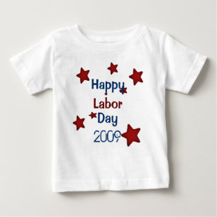 幸せな労働者の日のTシャツ ベビーTシャツ