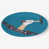 幸せな労働者の日 ペーパープレート (アングル)