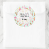 幸せな動物とおもちゃつき可愛らしい柄ろうそく石鹸 ラウンドシール (バッグ)