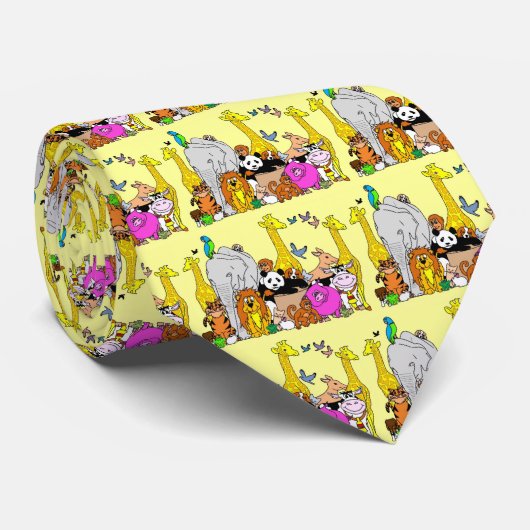幸せな動物 ネクタイ (ロール)