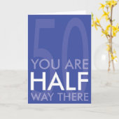 幸せな半世紀のバースデー・カード カード (黄色い花)