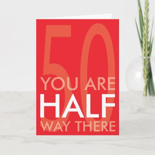 幸せな半世紀のバースデー・カード カード (正面)