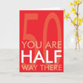 幸せな半世紀のバースデー・カード カード (黄色い花)