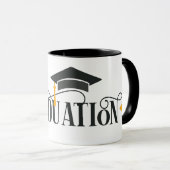 幸せな卒業式のパーソナライズ名Mag マグカップ (正面右)