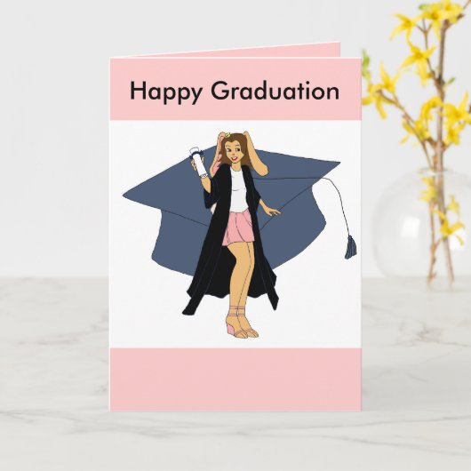 幸せな卒業 カード (黄色い花)