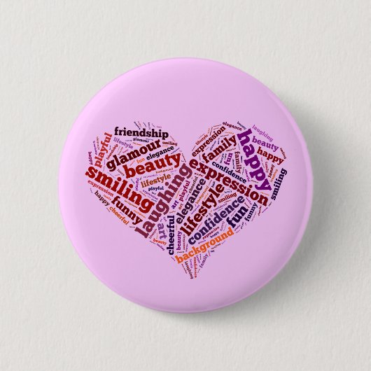 幸せな単語 缶バッジ (正面)