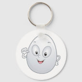 幸せな卵と顔 キーホルダー (正面)