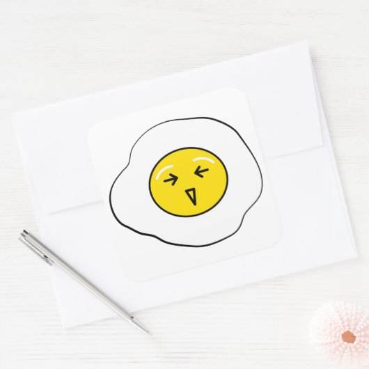 幸せな卵 スクエアシール (封筒)