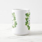 幸せな友情の名言 四葉のクローバー コーヒーマグカップ (中央)