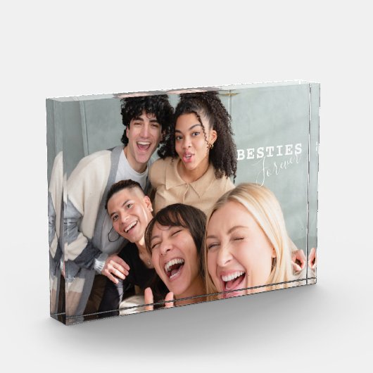 幸せな友情の日が永遠に望まれる フォトブロック (左)