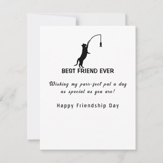 幸せな友情の日ベストフレンドエバーフィッシング シーズンカード (正面)