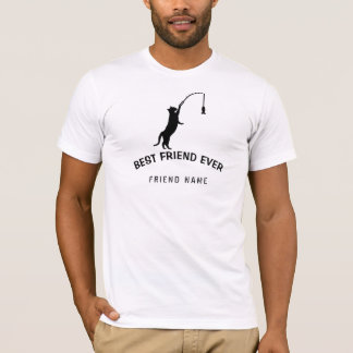 幸せな友情の日ベストフレンドエバーフィッシング Tシャツ