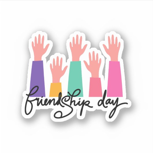 幸せな友情の日 シール (正面)