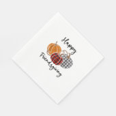 幸せな友情の格子縞シャツ感謝祭の男W スタンダードランチョンナプキン (角)