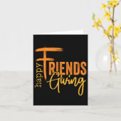 幸せな友情を与えるチームおもしろい感謝祭1 カード (黄色い花)