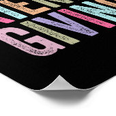 幸せな友情を与えるチームの感謝祭おもしろい ポスター (角)