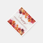 幸せな友情を与える秋のディナーパーティー スタンダードカクテルナプキン