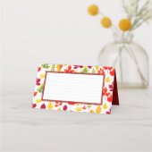 幸せな友情を与える秋のディナーパーティー プレイスカード (裏面)