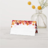 幸せな友情を与える秋のディナーパーティー プレイスカード (裏面)