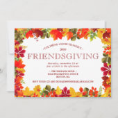 幸せな友情を与える秋のディナーパーティー 招待状 (正面)