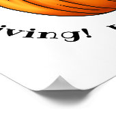 幸せな友情カボチャ感謝 ポスター (角)