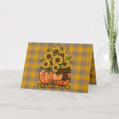 幸せな友情! |ひまわりカボチャ カード (正面)