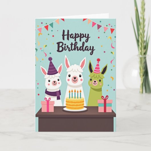 幸せな友達の誕生日カード カード (正面)