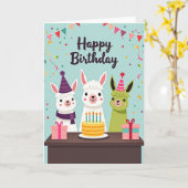 幸せな友達の誕生日カード カード (黄色い花)