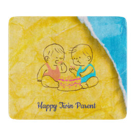 幸せな双子の親 カッティングボード