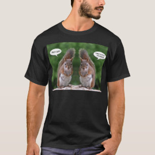 幸せな双生児日、アカリスのユーモア、かわいいおよびPers Tシャツ