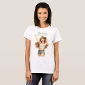 幸せな可愛いアニメガールTシャツ Tシャツ (正面フル)
