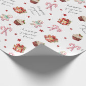 幸せな喜びと無料かわいいクリスマスプレゼント ラッピングペーパー (角)