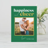 幸せな喜び 緑 金の輝き フォトフレーム 写真 ホ シーズンカード (スタンド正面)