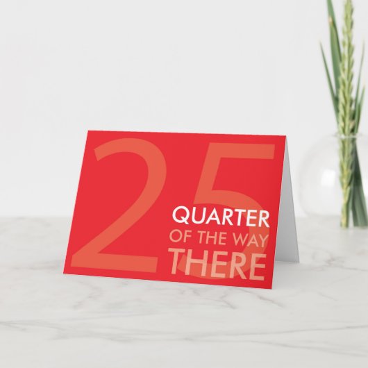 幸せな四半世紀のバースデー・カード カード (正面)