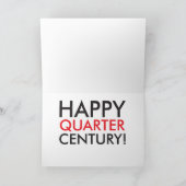 幸せな四半世紀のバースデー・カード カード (内部)